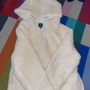 Urban Outfitters Teddy Bear Cream and Tan Sherpa Jacket Womens Size M/L